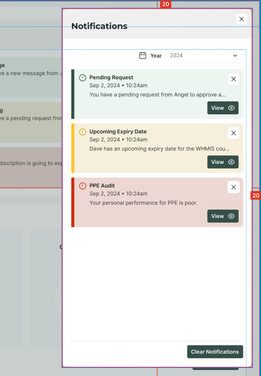Panel Desktop offset