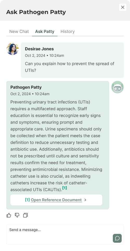 Panel with notifications